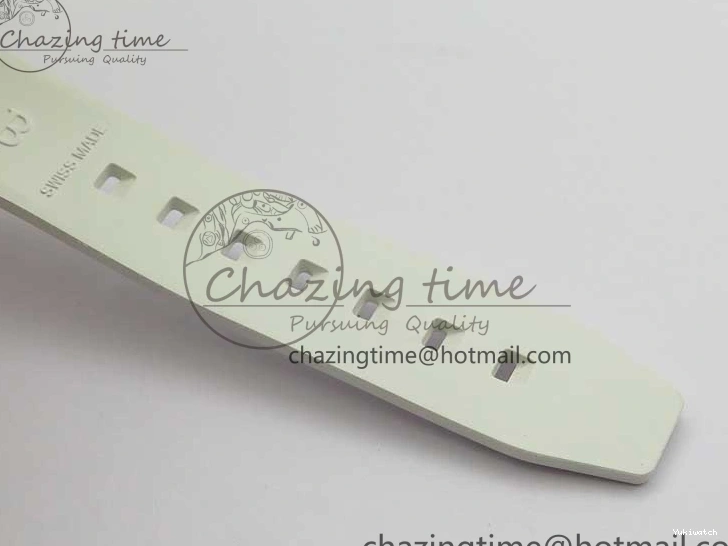 Best Phantomlab Edition 3AF White Dial Submariner VR3135 on Strap Rubber Blue Transparent Light 1109